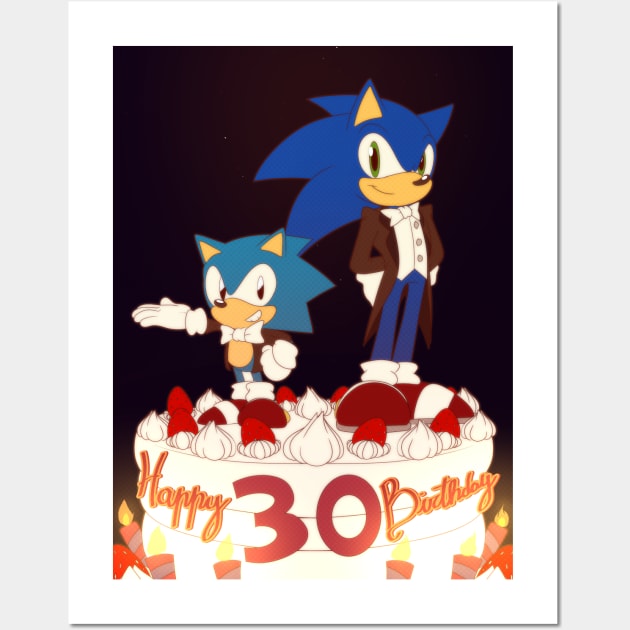 Sonic 30 th aniversary by idolnya Wall Art by idolnya